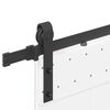 vidaXL Sliding Door Hardware Kit 183 cm Steel Black