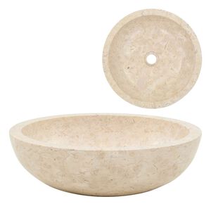 vidaXL Sink 40x12 cm Marble Cream