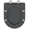 vidaXL Toilet Seat Anthracite 44 x 36.4 x 3.4 cm Duroplast