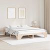 vidaXL Bed Frame Natural 200 x 200 cm Solid Pine Wood