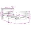 vidaXL Bed Frame with Headboard without Mattress 100x200 cm