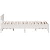 vidaXL Bed Frame without Mattress White 135x190 cm Double Solid Wood Pine