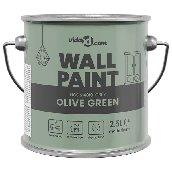 vidaXL Wall Paint Green 16.5 x 16.5 x 15.9 cm Wall Print