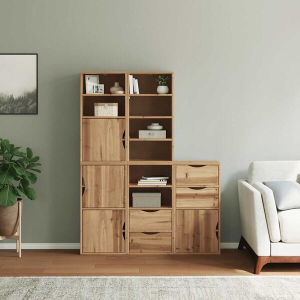 vidaXL Side Cabinets 5 pcs "ODDA" 40x24x79 cm Solid Wood Pine