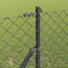 vidaXL Fence Post Grey 10 x 1.2 m (60 x 60 mm mesh) Steel and PVC