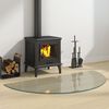 vidaXL Fireplace Glass Plate Half Round 1200x600 mm
