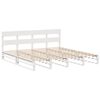 vidaXL Bed Frame without Mattress White 200x200 cm Solid Wood Pine