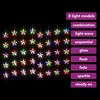 vidaXL LED Star Curtain Fairy Lights 200 LED Colourful 8 Function