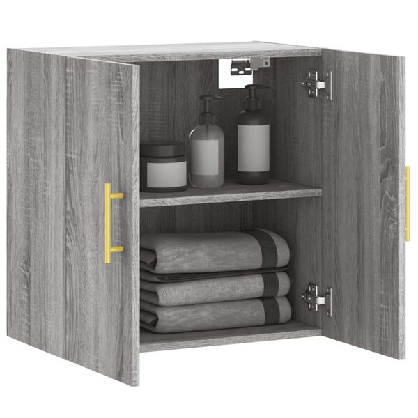 vidaXL Wall Cabinet Grey Sonoma 60x31x60 cm Engineered Wood