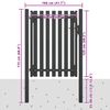 vidaXL Garden Fence Gate Steel 100x125 cm Anthracite