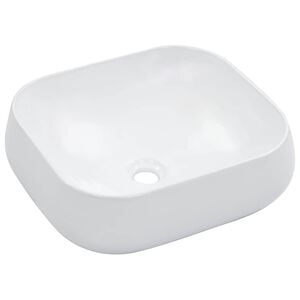 vidaXL Wash Basin 44,5x39,5x14,5 cm Ceramic White