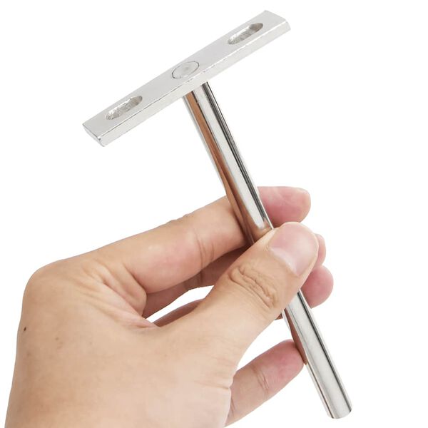 vidaXL Floating Shelf Brackets 12pcs Invisible &Oslash;10x150 mm Carbon Steel