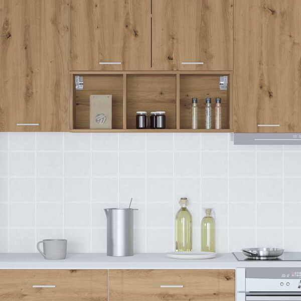 vidaXL Hanging Cabinet Artisan Oak 30 x 29.5 x 80 cm Engineered Wood
