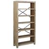 vidaXL 6-Tier Bookcase 80x30x170 cm Solid Wood Acacia