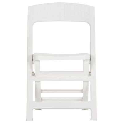 vidaXL Folding Garden Chairs 4 pcs PP White