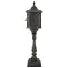 vidaXL Standing Mailbox Bronze 42.5 x 29.5 x 117 cm Cast Aluminum