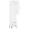vidaXL Highboard White 34.5x34x180 cm Engineered Wood