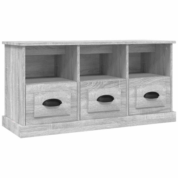 vidaXL TV Cabinet Grey Sonoma 100x35x50 cm Engineered Wood