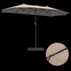 vidaXL Garden Parasol Taupe 385 x 209 x 244 cm Polyester
