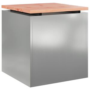 vidaXL Garden Bench Silver 40 x 40 x 43 cm Galvanised steel