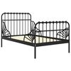 vidaXL Extendable Bed Frame without Mattress Black Metal 80x130/200 cm