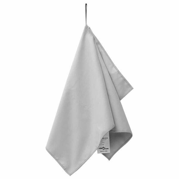 vidaXL Sports Towels 2 pcs Grey 50 x 30 cm Polyester and polyamide