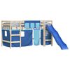 vidaXL Curtains for Loft Bed Blue Polyester