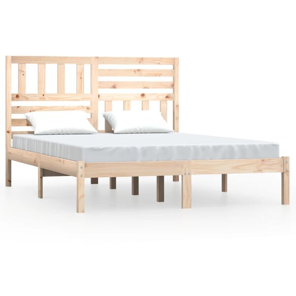 vidaXL Bed Frame without Mattress Solid Wood Pine 160x200 cm