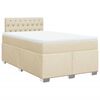 vidaXL Box Spring Bed with Mattress Cream 120x200 cm Fabric