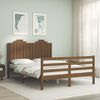 vidaXL Bed Frame without Mattress Honey Brown 140x190 cm Solid Wood
