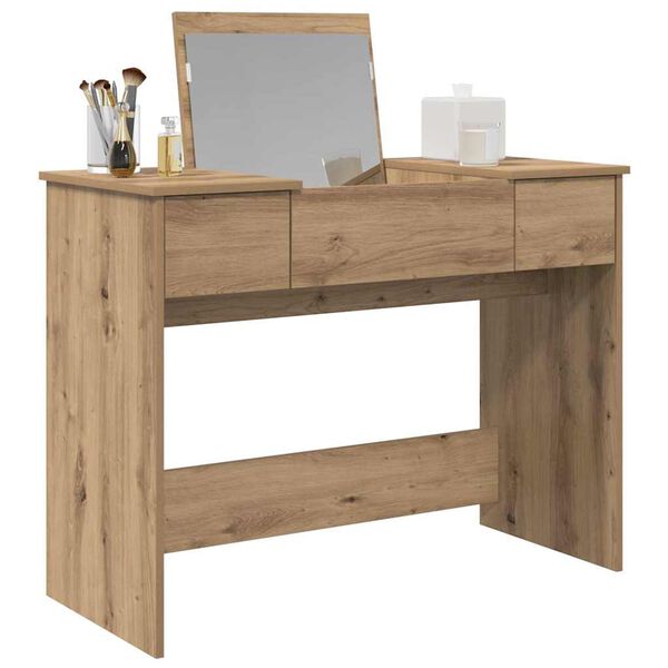 vidaXL Cosmetic Table with Drawer Artisan Oak 100 x 45 x76 cm