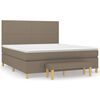 vidaXL Box Spring Bed with Mattress Taupe 180x200 cm Fabric