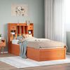 vidaXL Bed Frame without Mattress Wax Brown 100x200 cm Solid Wood Pine