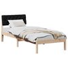 vidaXL Bed frame Brown and black 80 x 200 cm Solid pine wood
