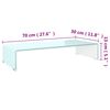 vidaXL TV Stand/Monitor Riser Glass Green 70x30x13 cm