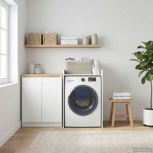 vidaXL Wash Machine Cabinet White 67.5 x 62 x 97 cm Engineered wood