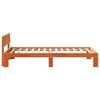 vidaXL Bed Frame with Headboard Wax Brown 90 x 200 cm Solid Pine Wood