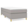 vidaXL Box Spring Bed Frame Light Grey 90x200 cm Fabric