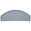 vidaXL Stair Mats 30 pcs 65x24x4 cm Light Grey and Blue Half Round Large