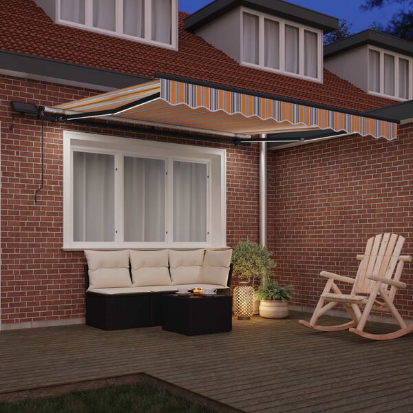 vidaXL Retractable Awning Manual Multicolour 300 x 250 cm Fabric