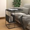 vidaXL Side Table Black 55x36x59.5 cm Engineered Wood