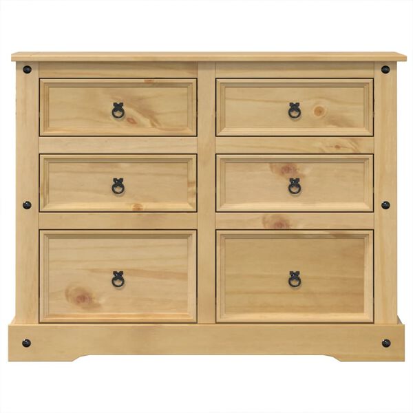 vidaXL Chest of Drawers Corona 112x48x91 cm Solid Wood Pine