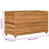 vidaXL Raised Bed 100x40x55 cm Recycled Teak Wood and Steel