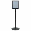 vidaXL Pedestal Poster Stand Height Adjustable Silver A4 PVC and Steel
