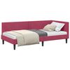 vidaXL Corner Bed Frame with Headboard Wine Red 80 cm x 200 cm Velvet