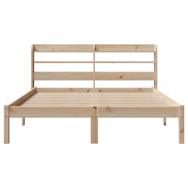 vidaXL Bed Frame without Mattress 120x190 cm Small Double Solid Wood Pine