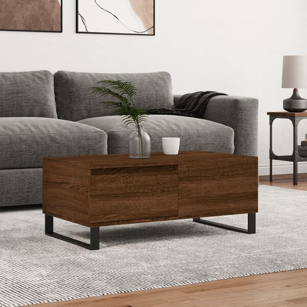 vidaXL Coffee Table Brown Oak 90x50x36.5 cm Engineered Wood