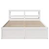 vidaXL Bed Frame with Headboard White 150x200 cm King Size Solid Wood Pine