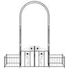 vidaXL Garden Arch with Lock Black 203 x 50 x 218 cm