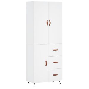 vidaXL Highboard White 69.5x34x180 cm Engineered Wood